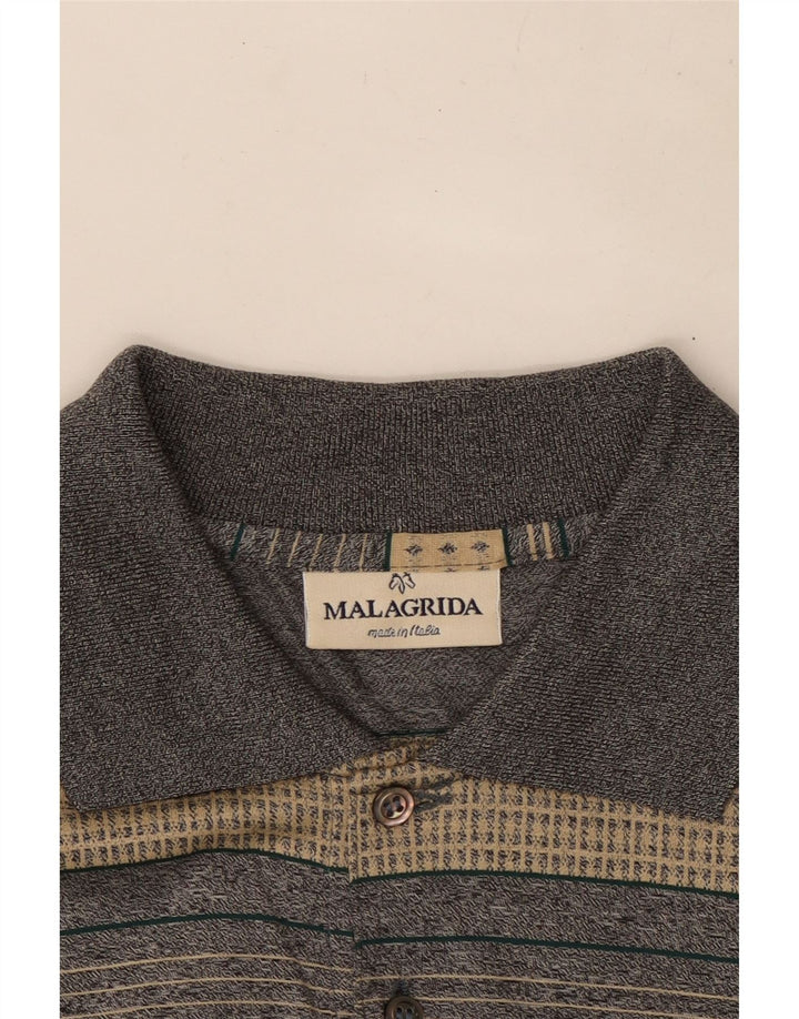 Męska koszulka polo Malagrida 2XL w beżowe paski