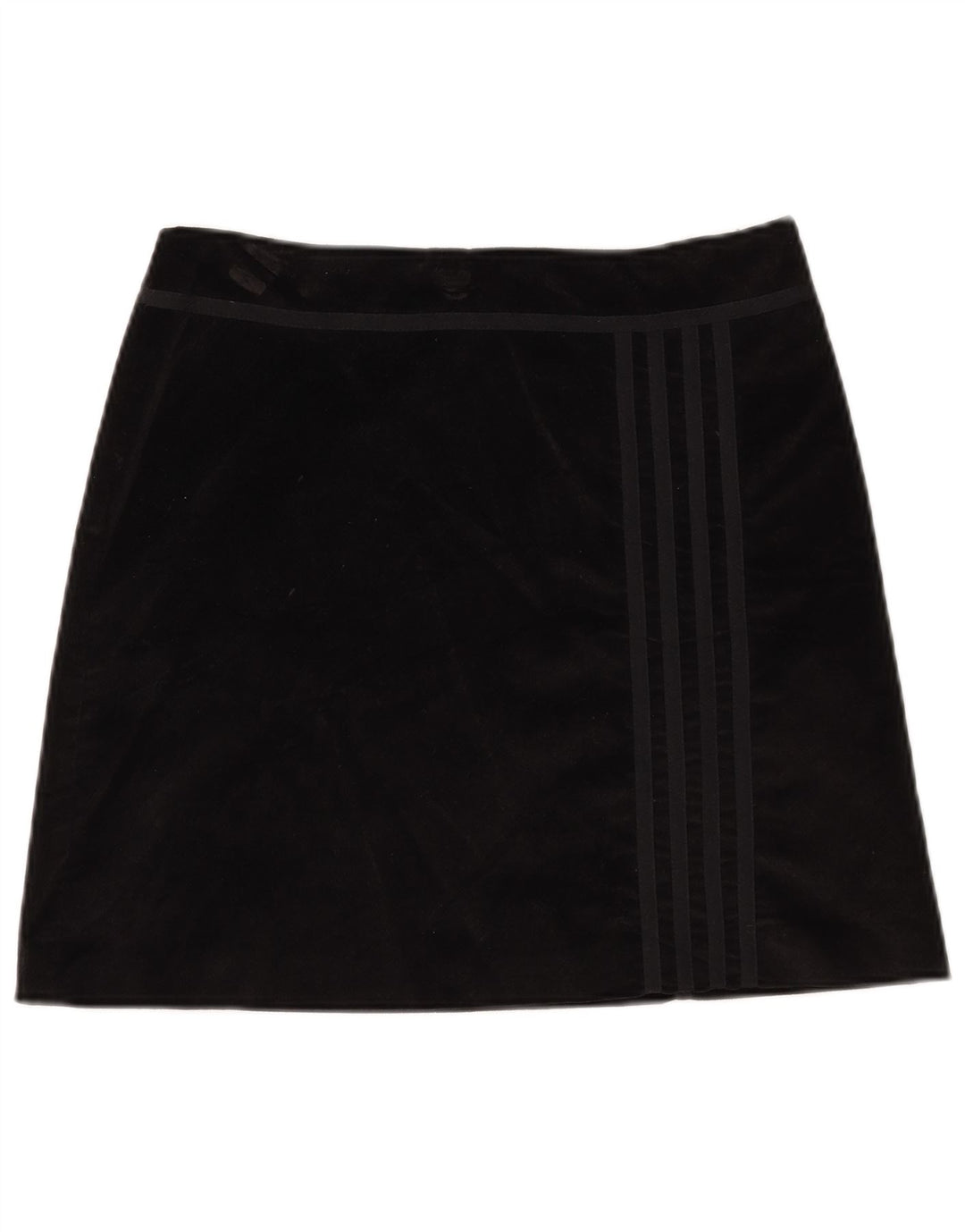 Czarna damska aksamitna mini spódniczka Penny UK 12 Medium W30 Czarna wiskoza