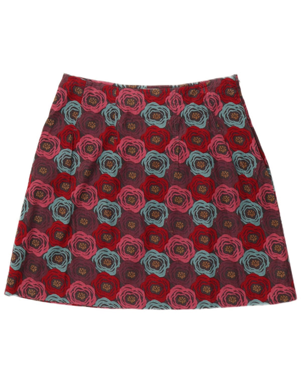 Damska spódnica sztruksowa Seasalt UK 14 Large W34 Burgundowa bawełniana w kwiaty