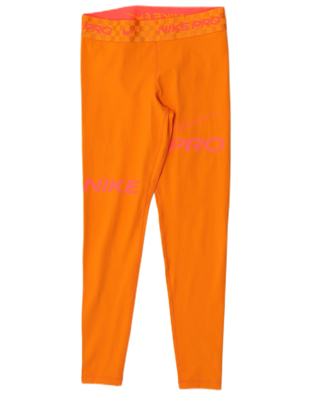 Damskie legginsy Nike Dri Fit Graphic UK 12, średni pomarańczowy poliester