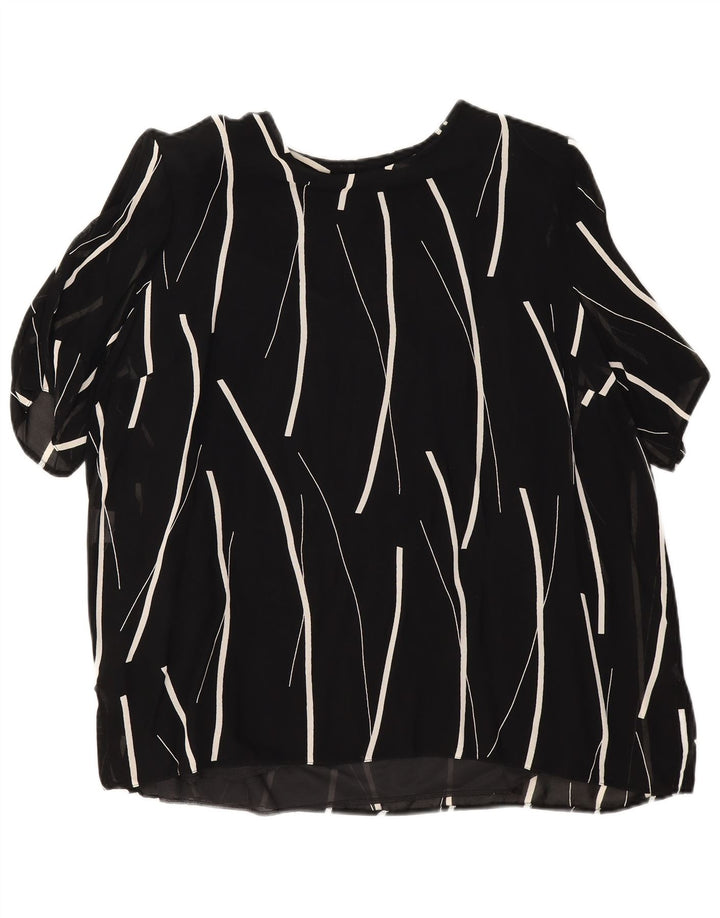 Bluzka damska Vintage Top UK 18 XL w czarne paski