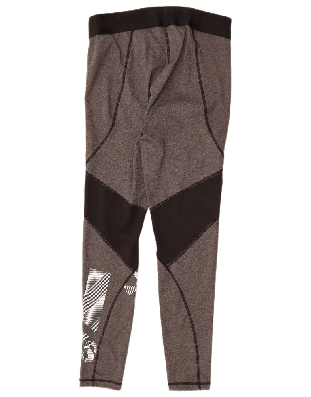 Damskie legginsy Adidas Graphic UK 12/14 Średni szary, kolorowy poliester