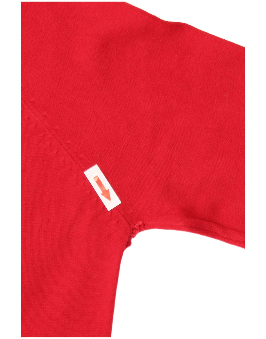 Sweter damski Zara z dekoltem w kształcie litery V, UK 12, średni czerwony, bawełniany