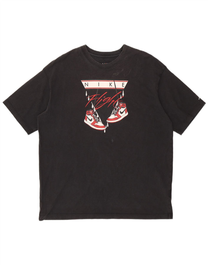 Męska koszulka oversize JORDAN z grafiką, XL, czarna, bawełniana