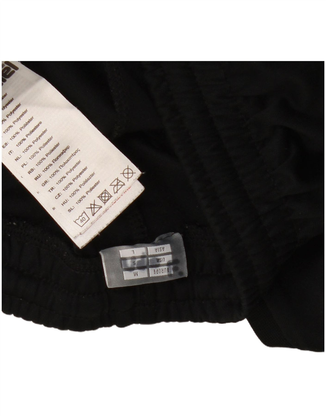 Męskie spodnie dresowe HUMMEL z grafiką, małe, czarne, poliestrowe