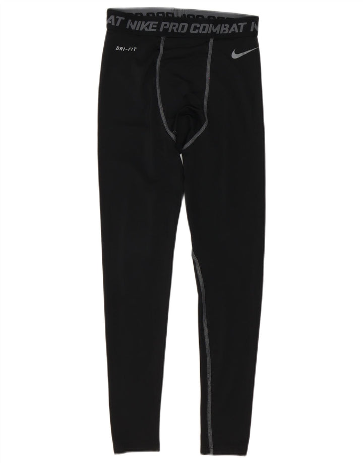 Męskie legginsy Nike Dri Fit Graphic, małe, czarne, syntetyczne