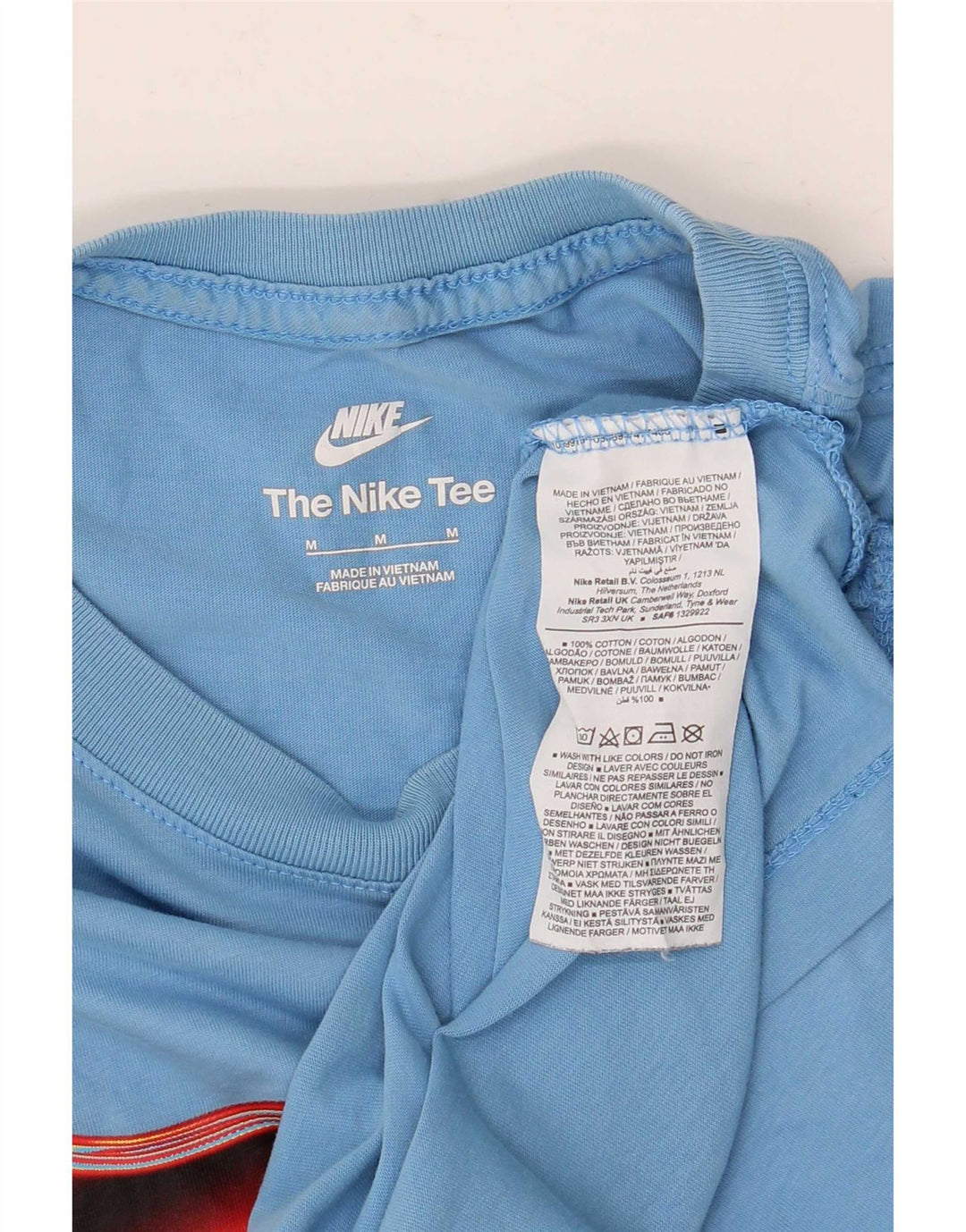 Męski T-shirt z grafiką Nike, średni niebieski, bawełniany