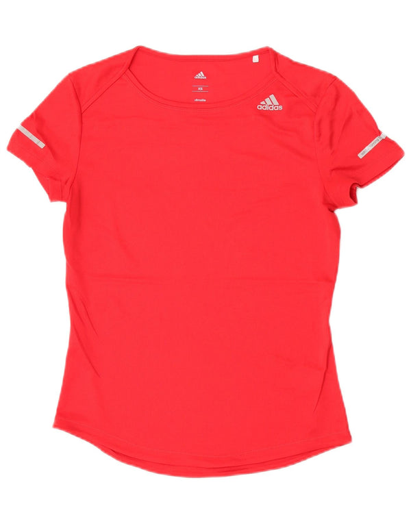 Damska koszulka Adidas Climalite Top UK 6 XS Czerwony poliester