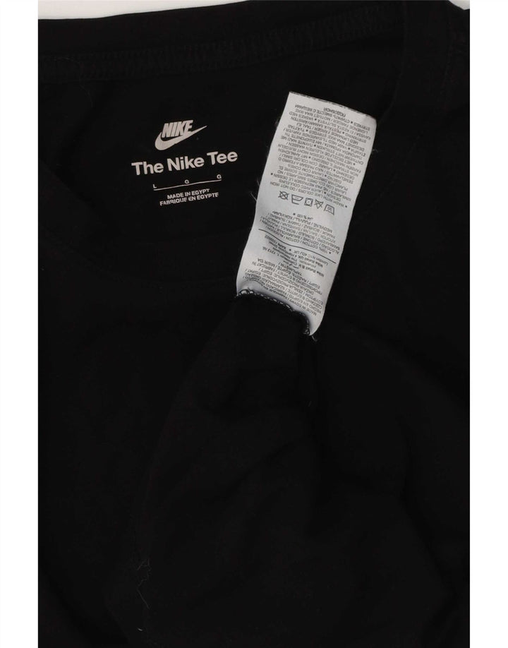Męski T-shirt Nike, duży, czarny, bawełniany