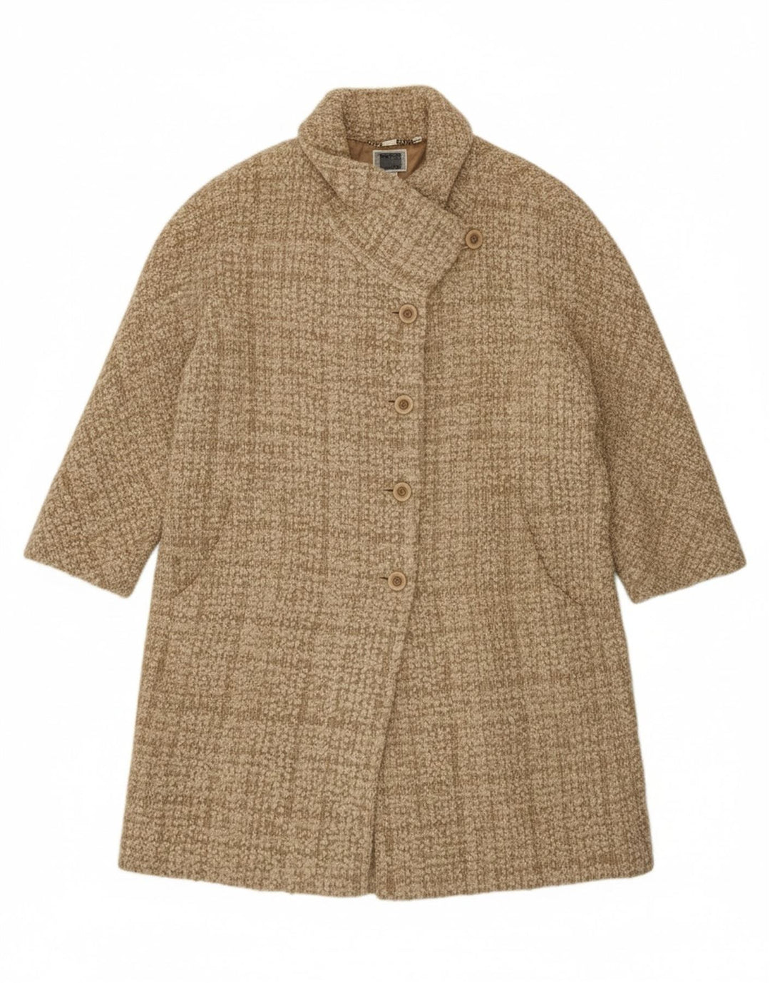 PERTE BY KRIZIA Womens Overcoat UK 20 2XL Beige Wool