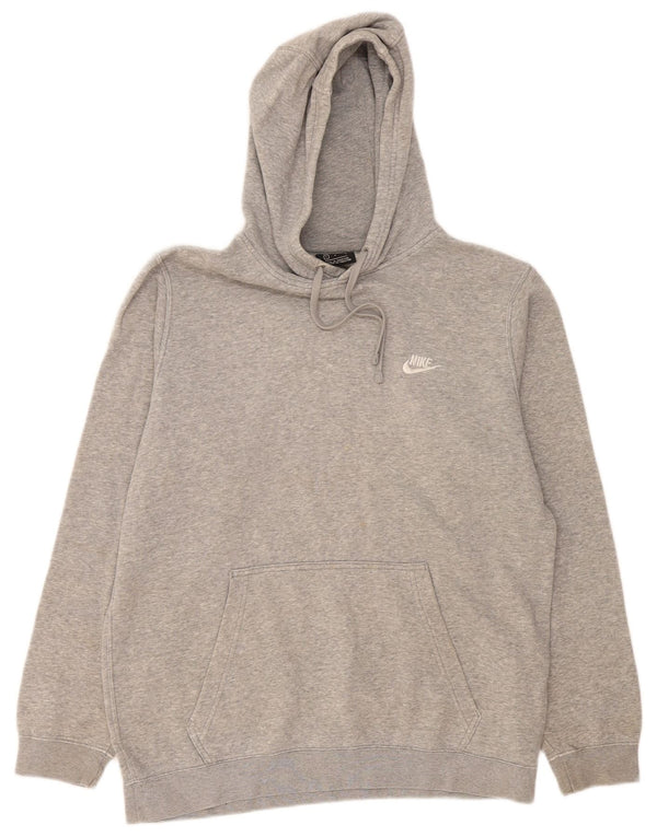 Męski sweter z kapturem Nike, duży, szary, z bawełny w cętki