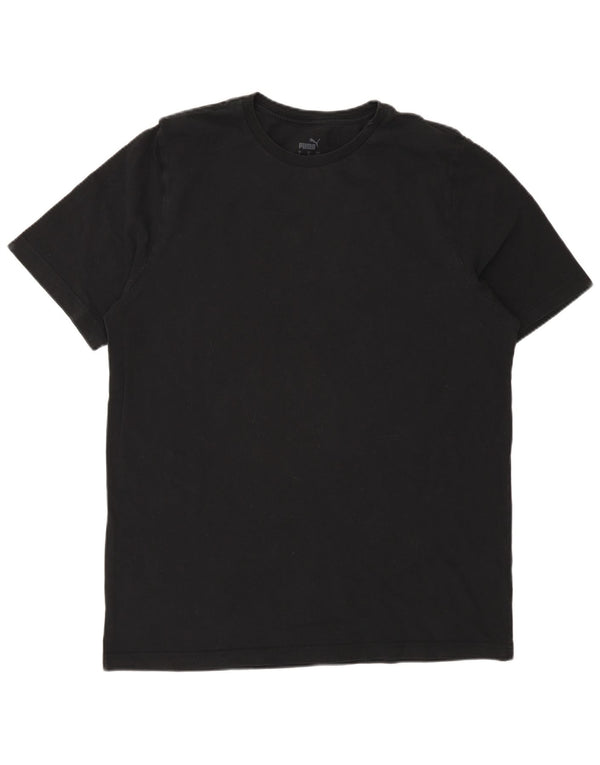 T-shirt męski Puma, duży, czarny, bawełniany