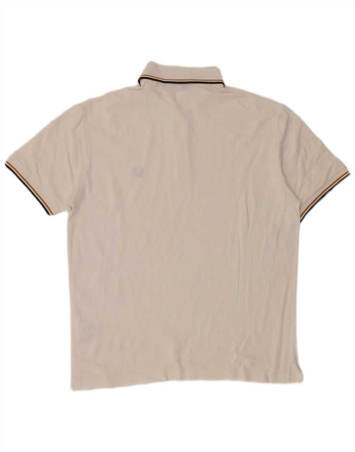 Męska koszulka polo Fred Perry, średnia biała bawełna
