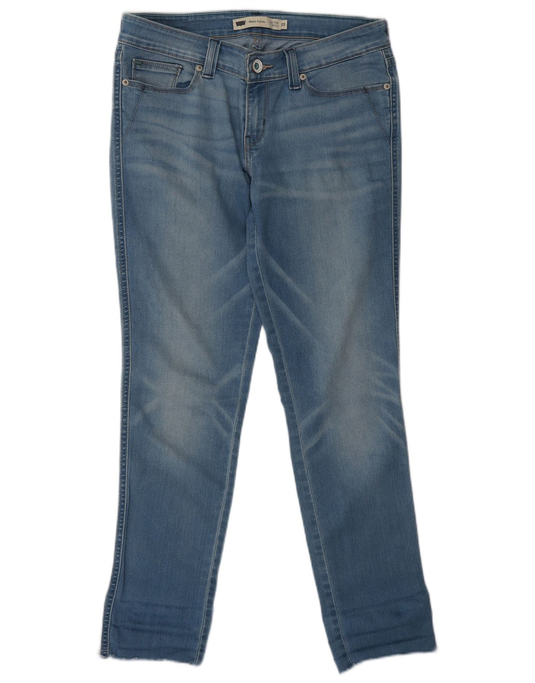 Damskie jeansy skinny Demi Curve LEVI'S W29 L28 Niebieska bawełna