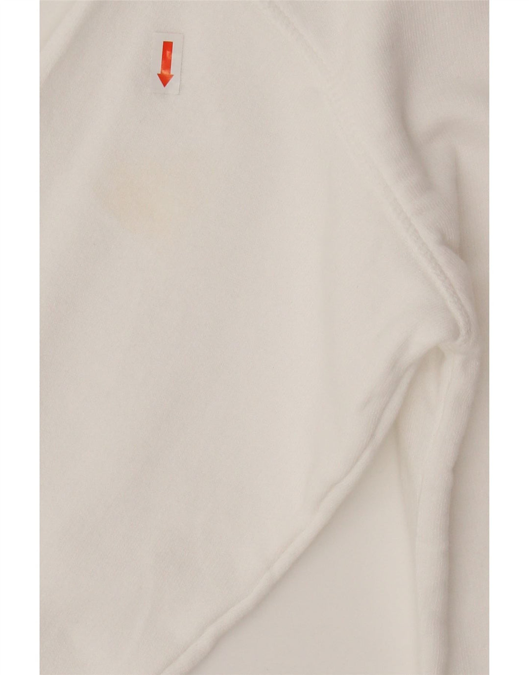 Damska bluza typu Crop Rifle z grafiką, UK 16, duża, biała bawełna