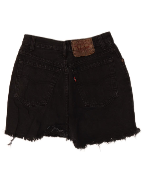 Damskie spodenki jeansowe Levi's W24 XS czarne