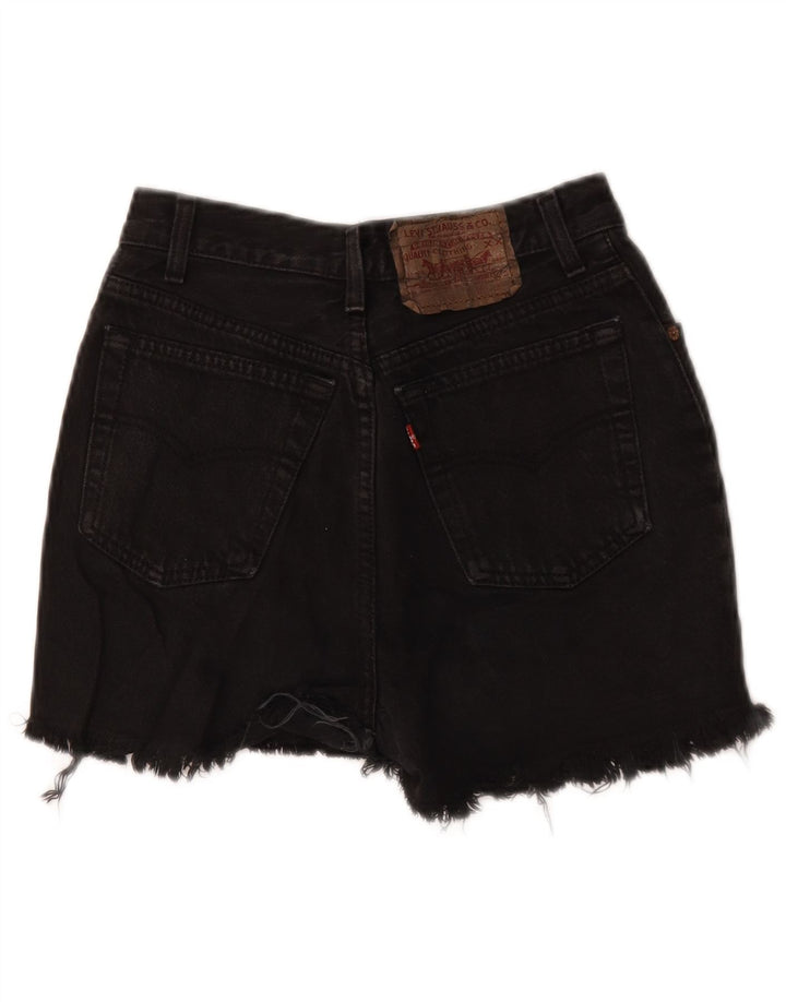 Damskie spodenki jeansowe Levi's W24 XS czarne