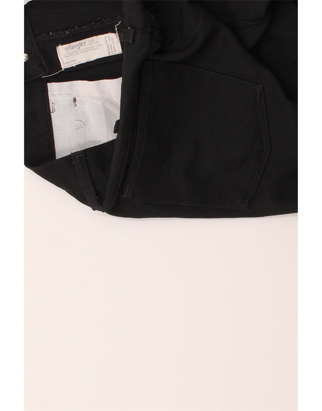 WRANGLER Womens Straight Casual Trousers W30 L27 Black Polyester Vintage Wrangler and Second-Hand Wrangler from Messina Hembry 