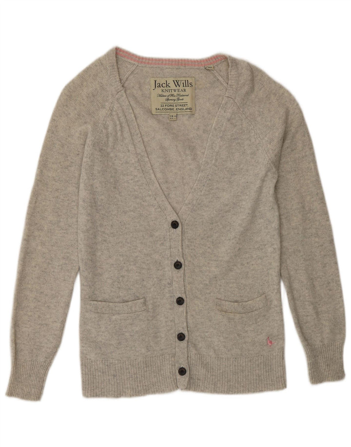 Sweter damski Jack Wills Cardigan UK 10 Small, szara wełna