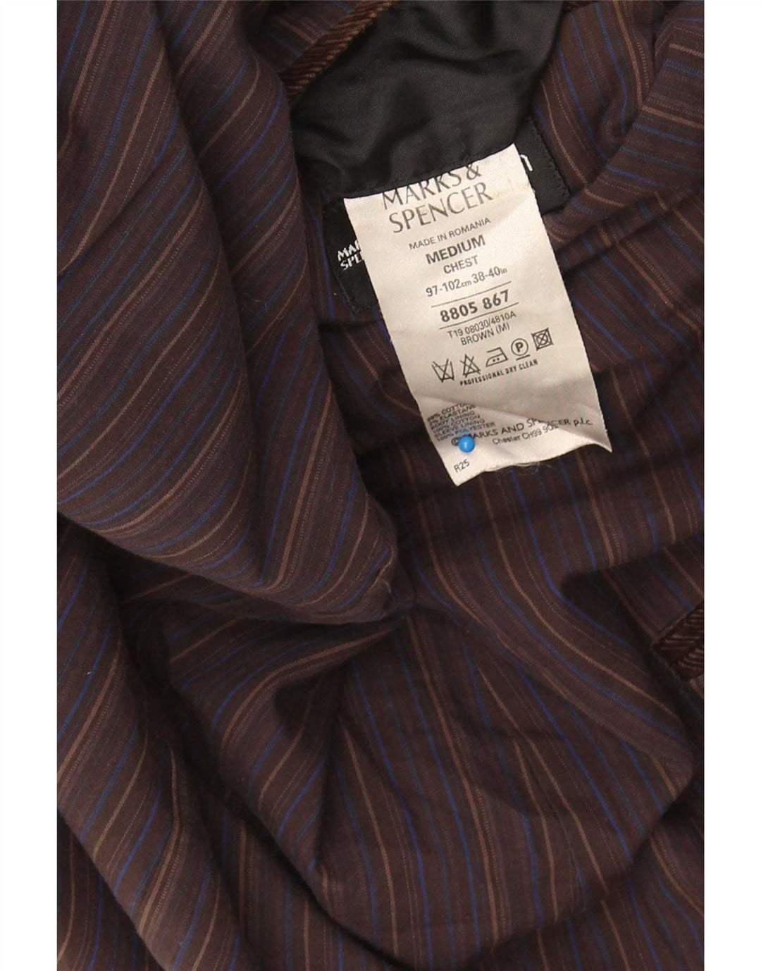 Marks & Spencer Męska sztruksowa marynarka zapinana na 2 guziki, UK 38, średni brąz