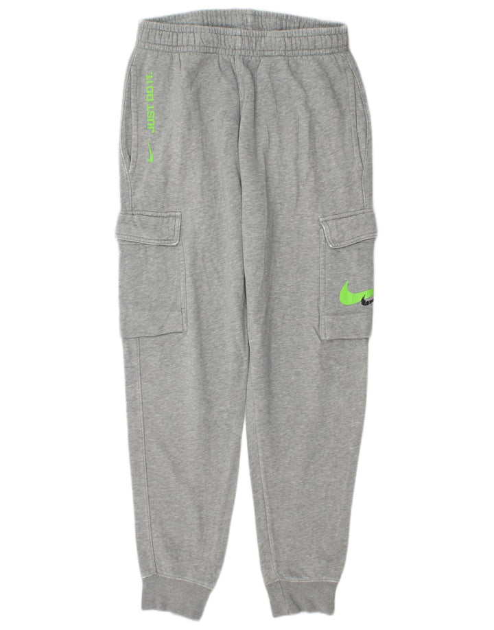 Męskie spodnie dresowe Nike Graphic Cargo, małe, szare, nakrapiane