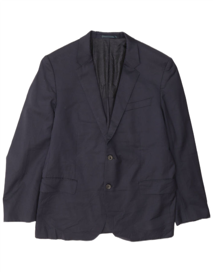 Męska marynarka zapinana na 2 guziki Hugo Boss EU 56 3XL Granatowa wełna