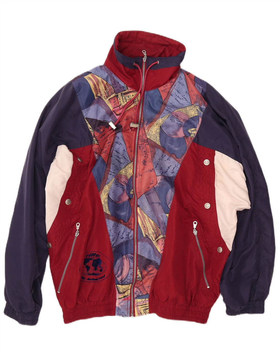 Męska kurtka dresowa VINTAGE z grafiką 2XL w kolorze granatowym