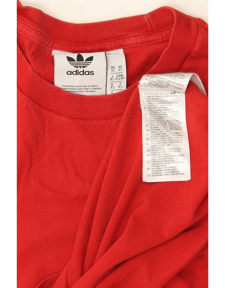 Adidas Męska Koszulka Top XS Czerwona Bawełna