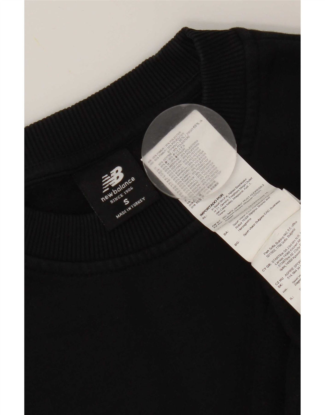 Męska bluza New Balance Sweter w małe czarne paski, bawełniana