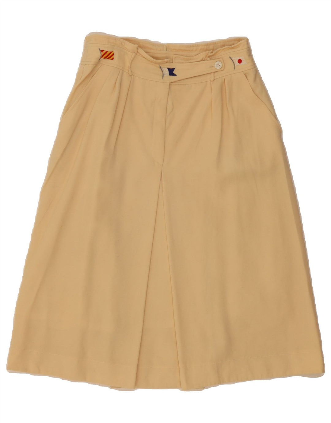 VINTAGE Womens A-Line Skirt W28 Medium Beige Vintage Vintage and Second-Hand Vintage from Messina Hembry 