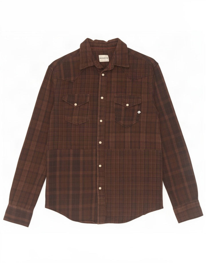 Koszula flanelowa męska Jack & Jones, bawełniana w brązową kratkę