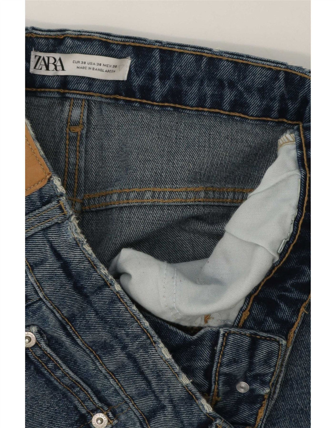 Męskie spodenki jeansowe Zara EU 38 Small W30 Niebieskie