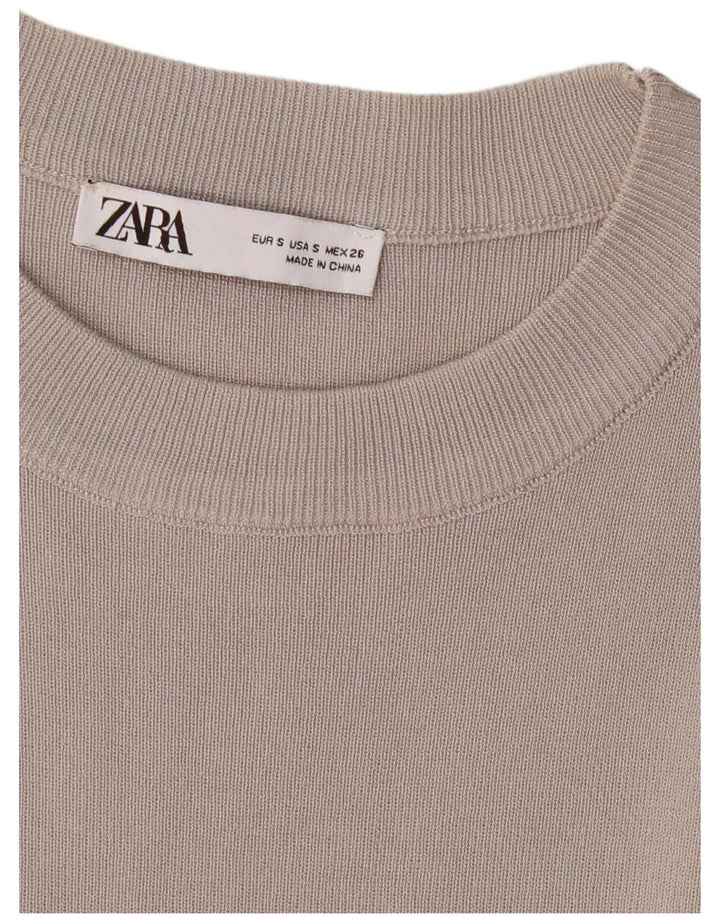 Damska sukienka sweterkowa ZARA UK 8 Small Grey