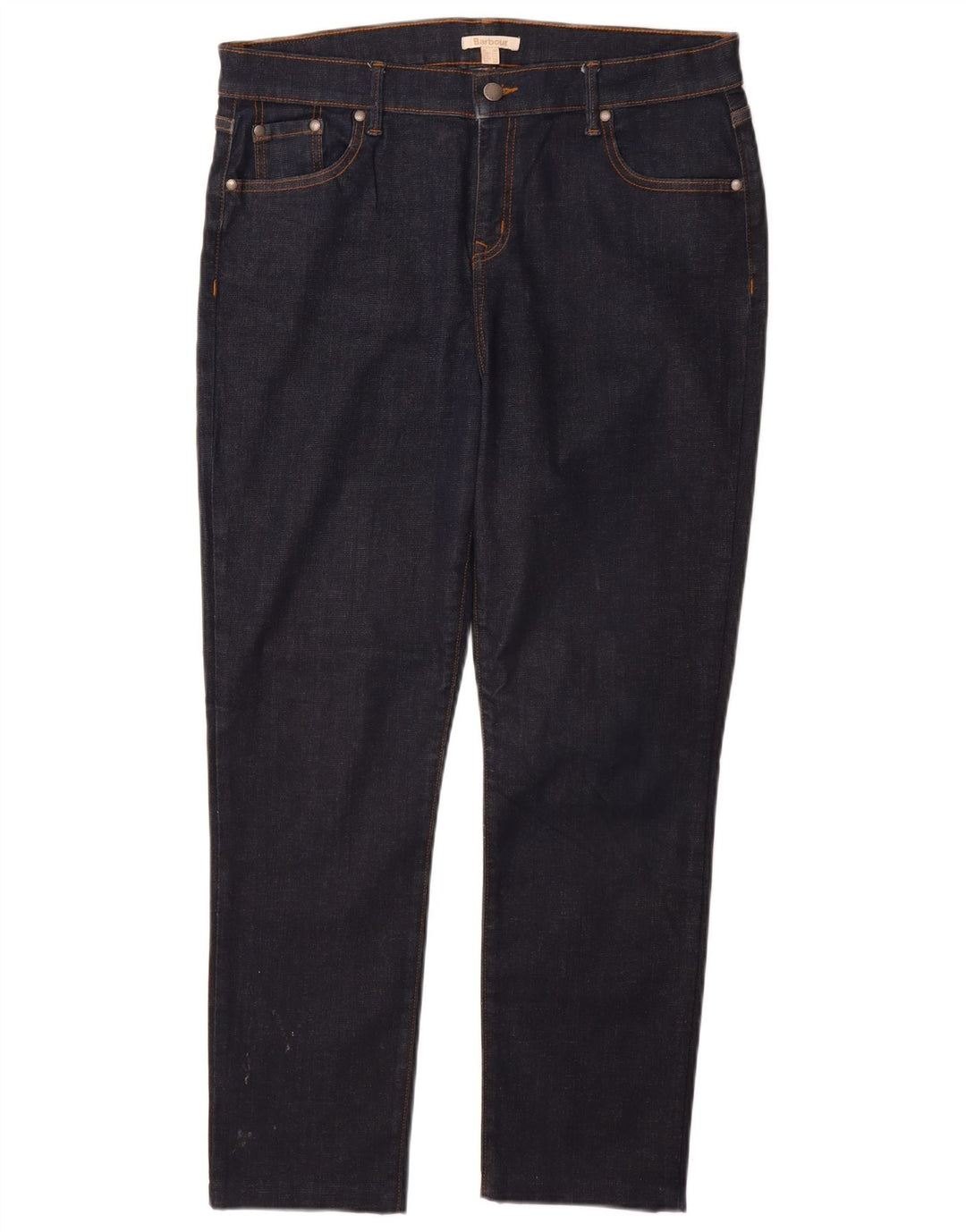 Damskie jeansy proste BARBOUR UK 18 XL W34 L28 Granatowe, bawełniane