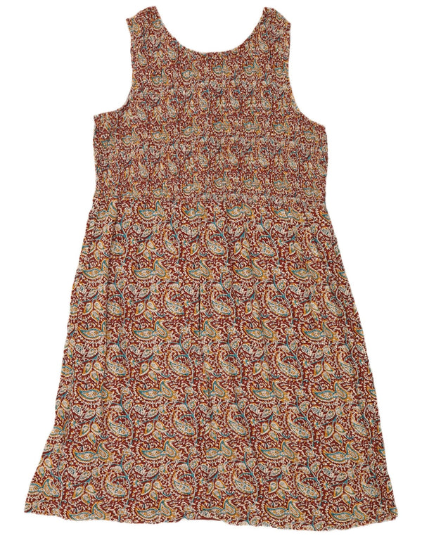 Damska sukienka maxi bez rękawów Fat Face UK 24 4XL wielobarwna paisley