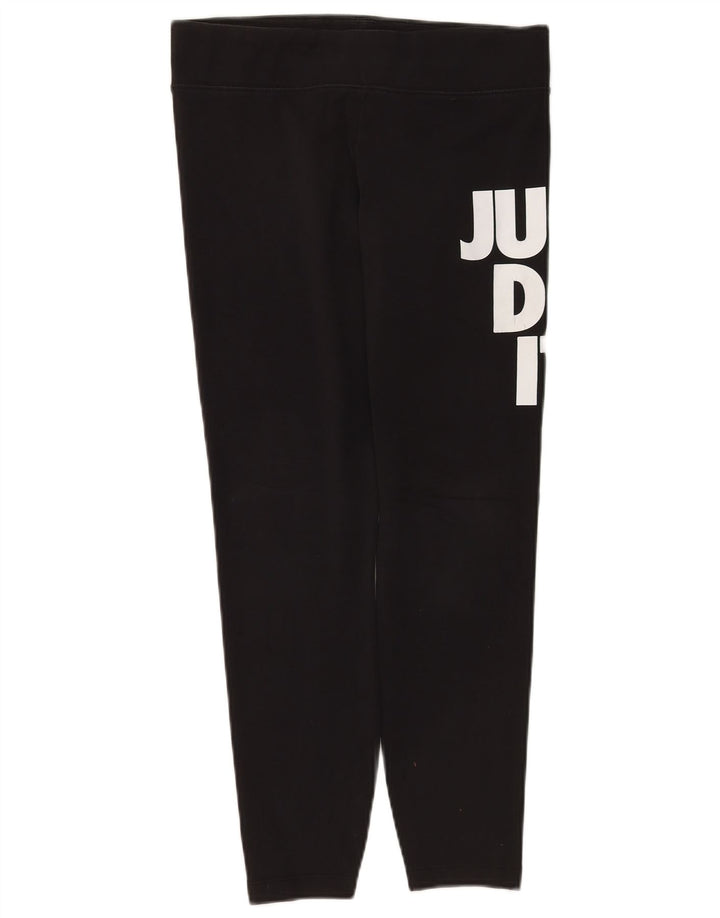 Damskie legginsy Nike Graphic UK 16, duże, czarne, bawełniane
