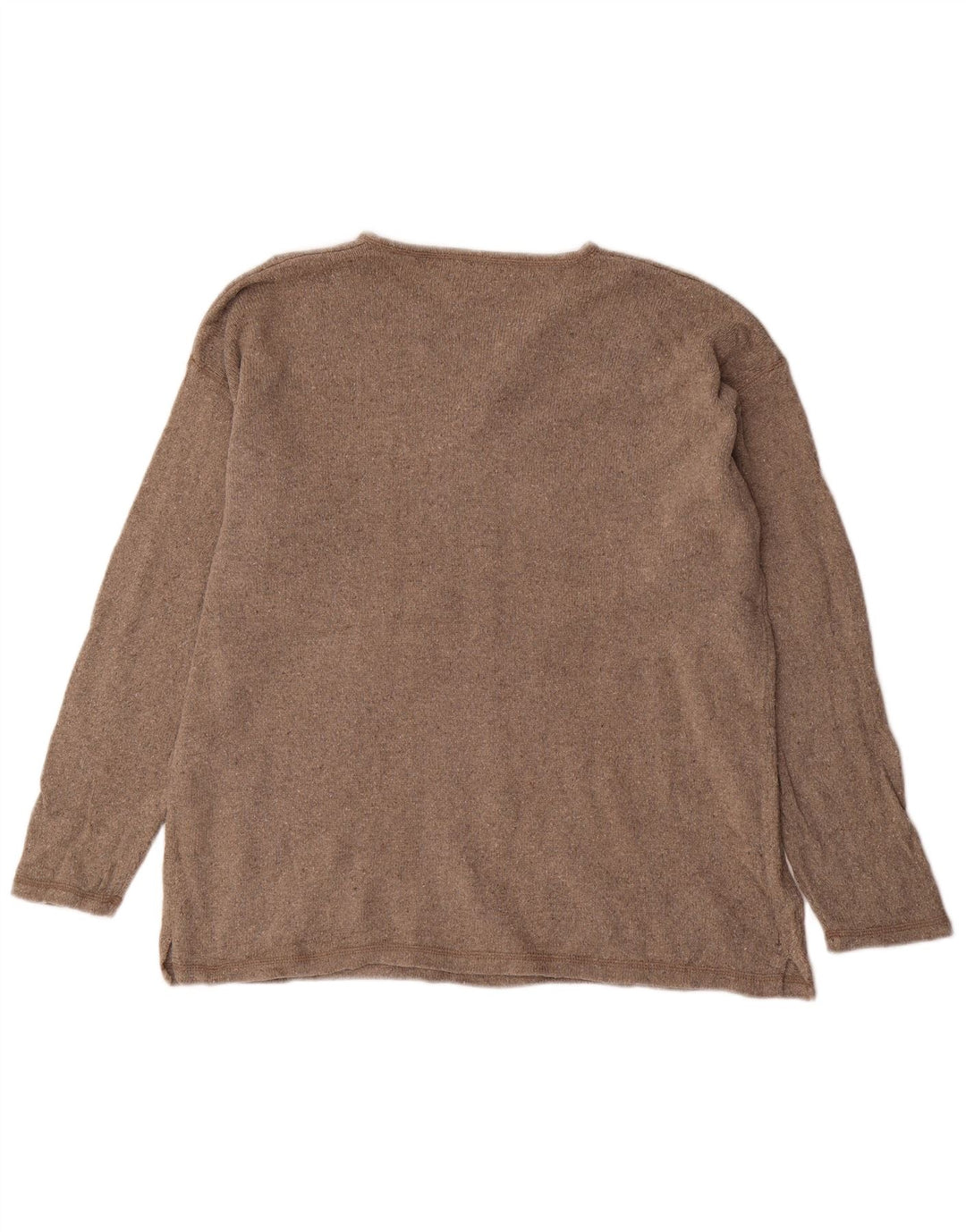 Damski sweter oversize EDDIE BAUER z dekoltem w łódkę, UK 14, średni brąz