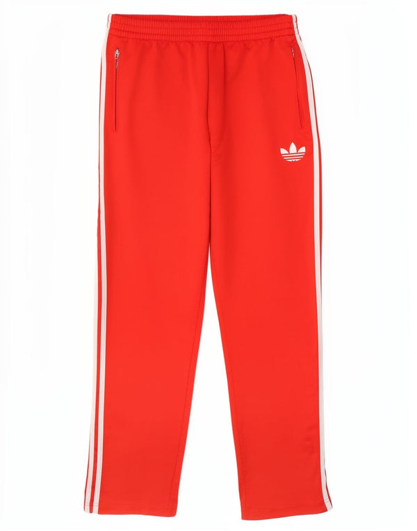 Męskie spodnie dresowe Adidas, średni czerwony poliester