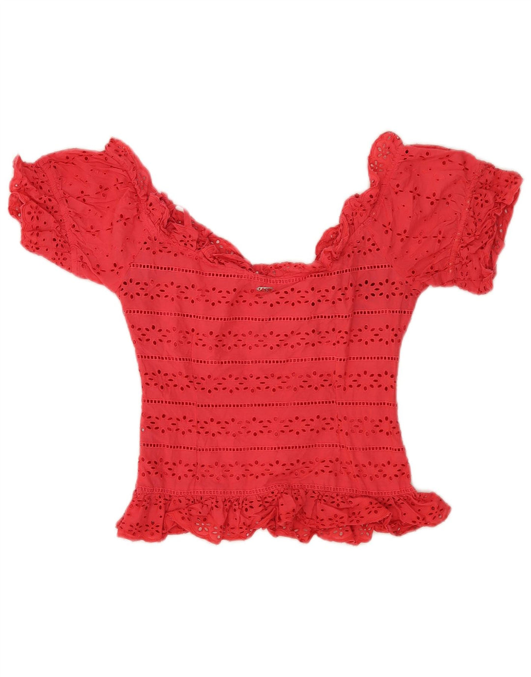 Damska bluzka Guess Crop Top UK 10, mały, różowy