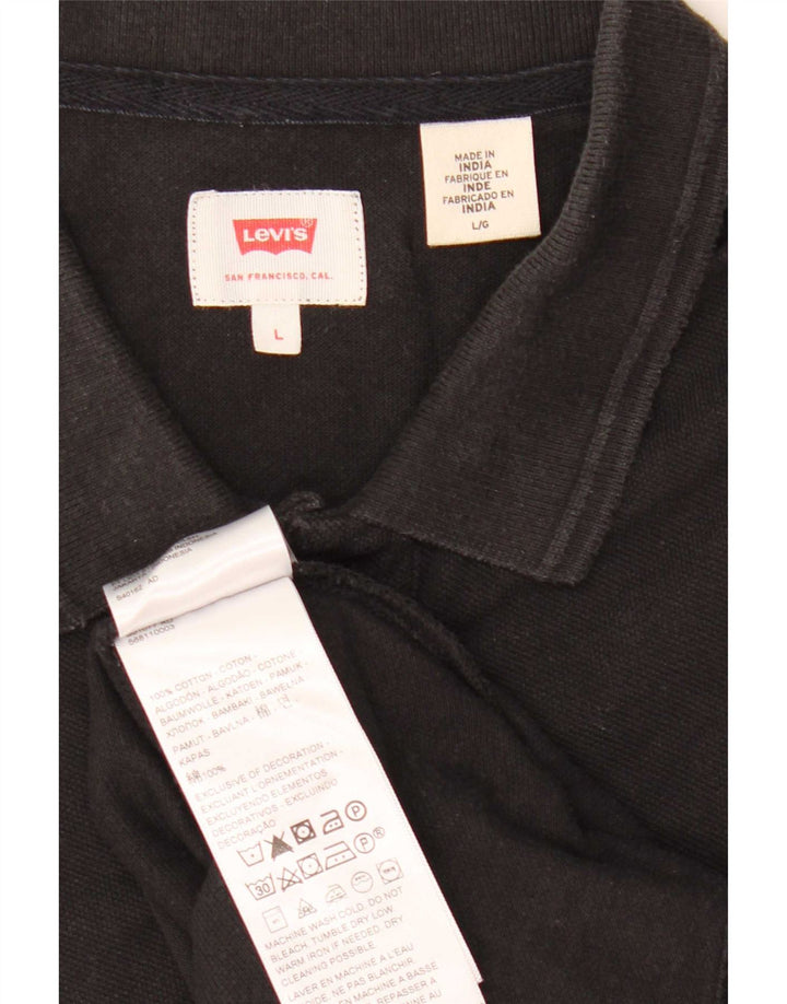Męska koszulka polo Levi's, duża, czarna, bawełniana