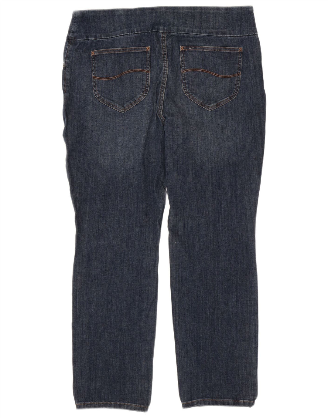 Damskie jeansy slim ze średnim stanem LEE US 18 2XL W36 L29 granatowe