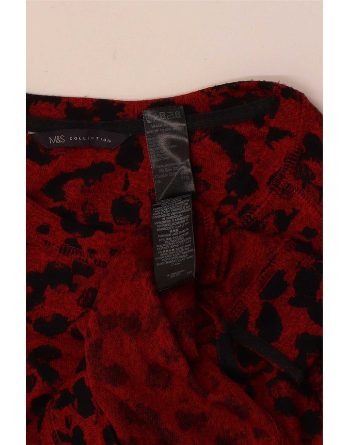 Damski sweter Marks & Spencer z dekoltem w łódkę, UK 12, średni czerwony