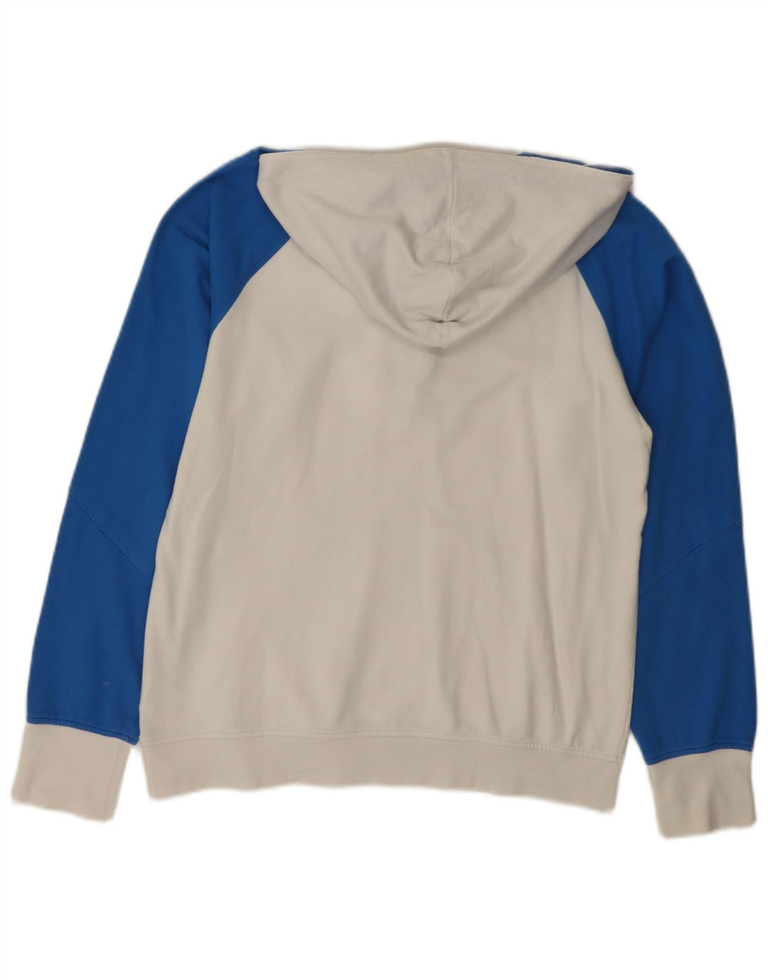 Adidas Męski sweter z kapturem i guzikami, mały, biały, bawełniany z blokami kolorów