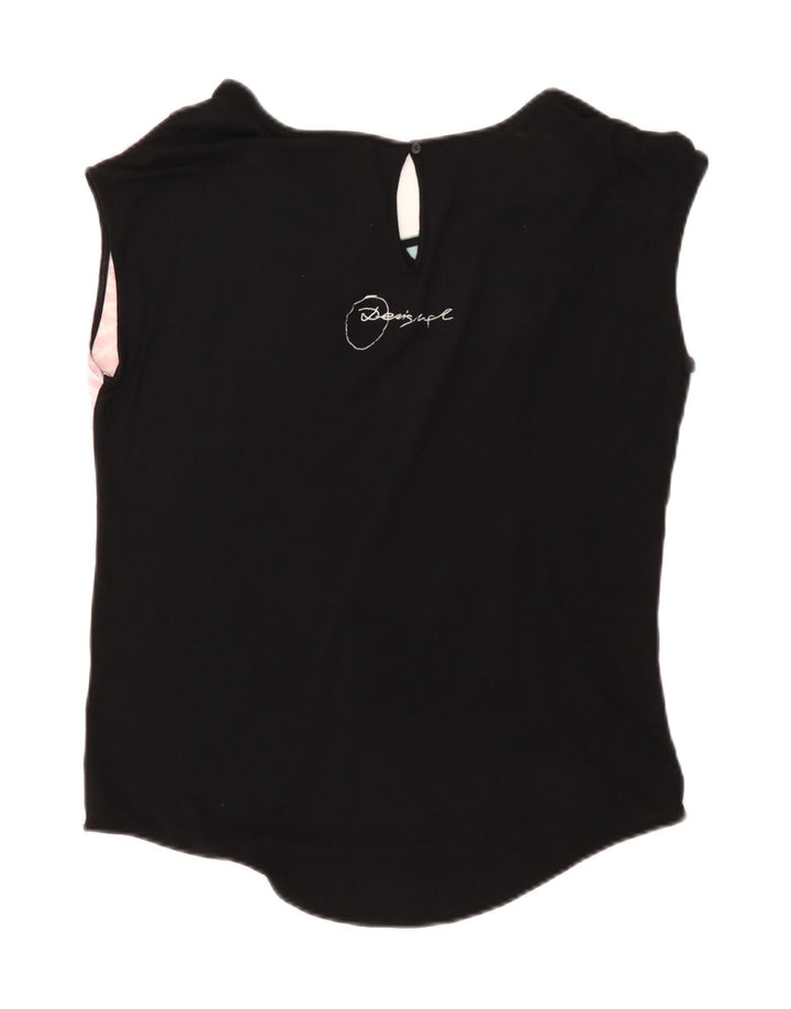 Damska bluzka z grafiką Desigual Top UK 14 Medium, wielokolorowe kwiaty