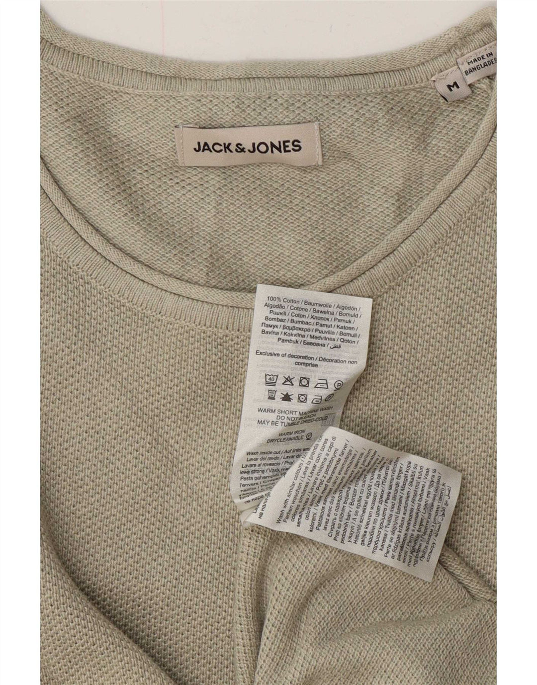 Męski sweter Jack & Jones z dekoltem w łódkę, średnio zielony, bawełniany