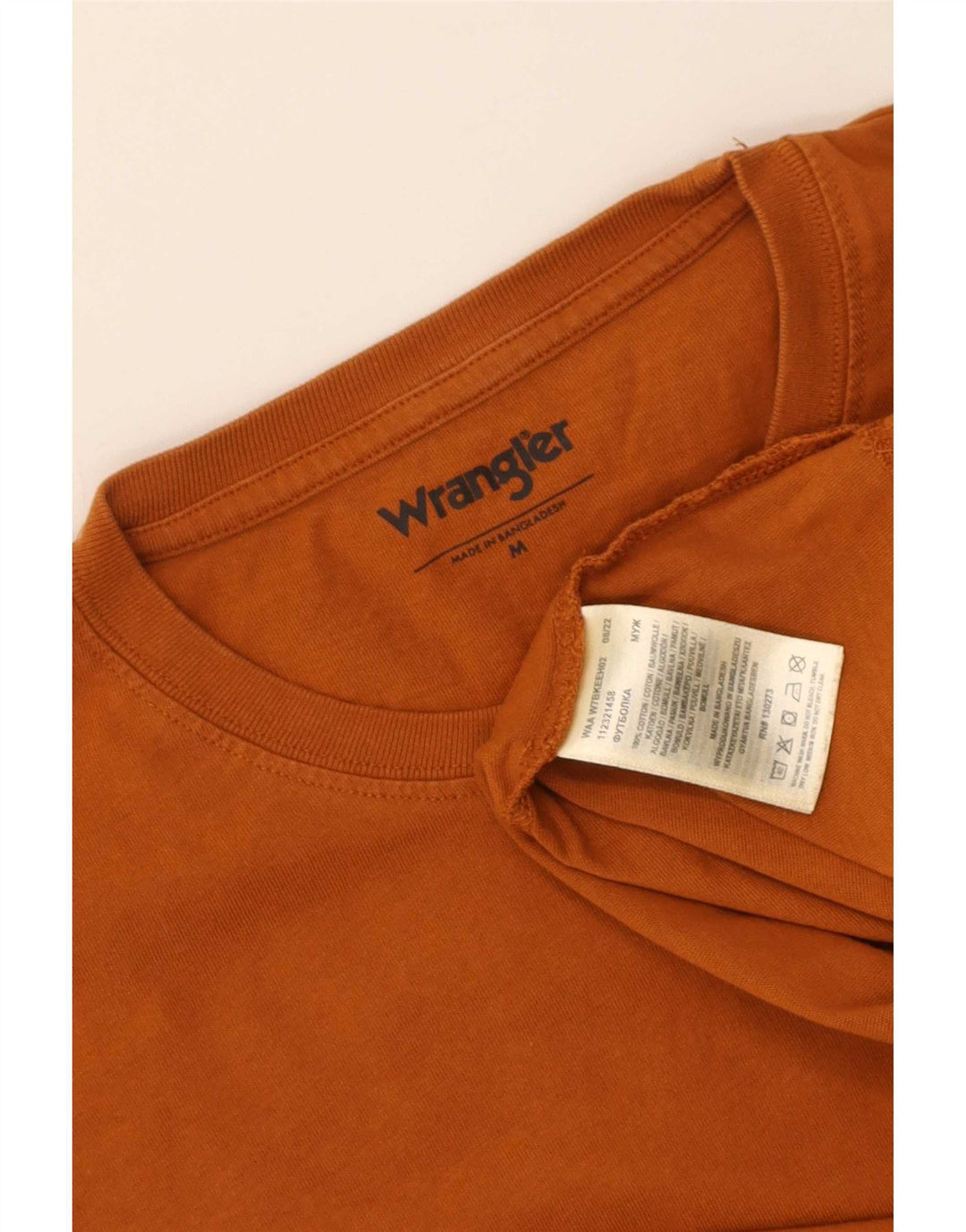 Męski top Wrangler z długim rękawem, średniobrązowy, bawełniany