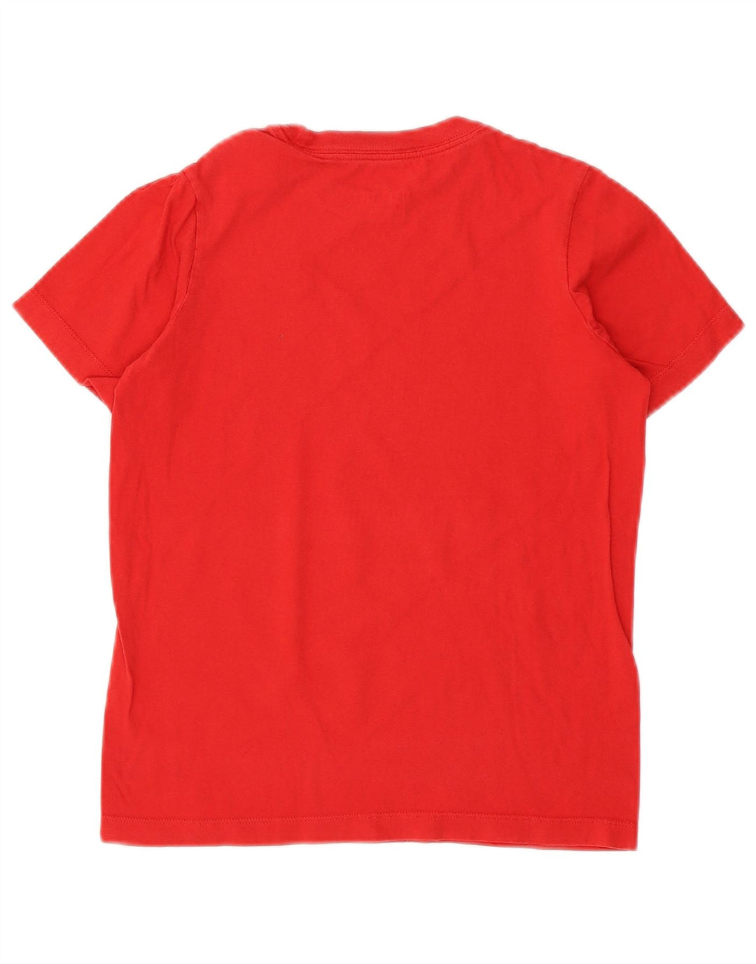 NIKE Womens T-Shirt Top UK 12 Medium Red Cotton