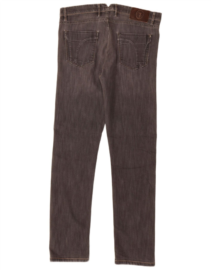 Męskie jeansy typu slim Trussardi W33 L34 Szara bawełna