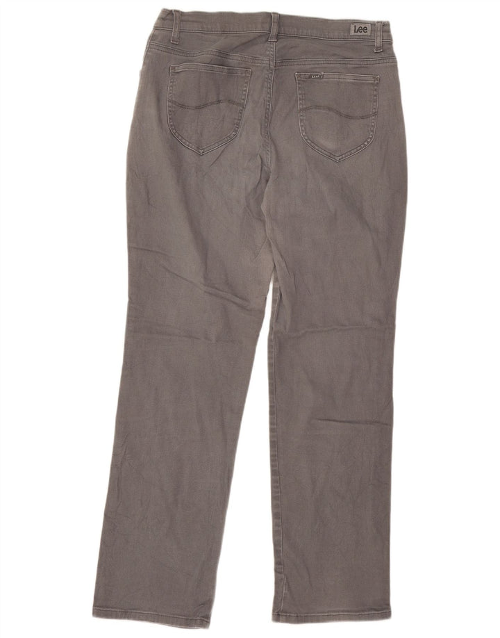 Damskie proste dżinsy LEE ze średnim stanem i regularnym krojem W32 L29 szare