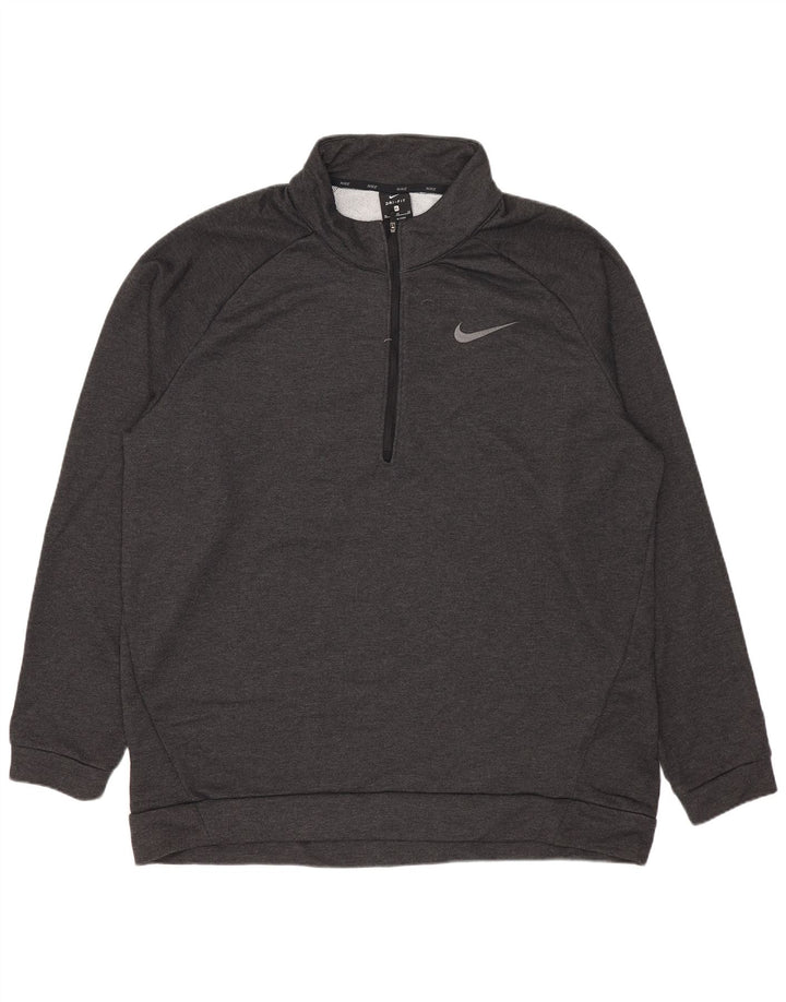 Męska bluza Nike Dri Fit z zamkiem błyskawicznym XL, szary poliester